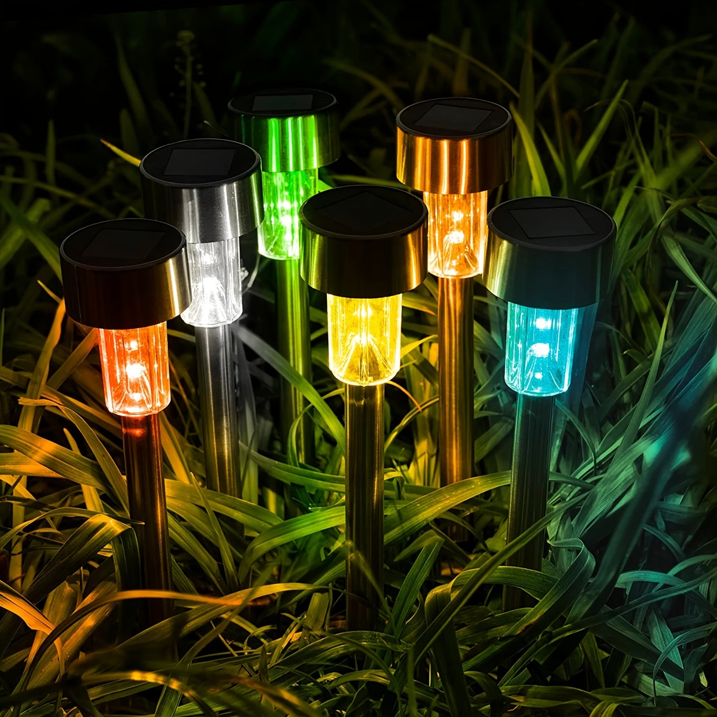 12 Pack Solar Outdoor Lights, Stainless Steel Solar Lights Outdoor Waterproof, LED Lights