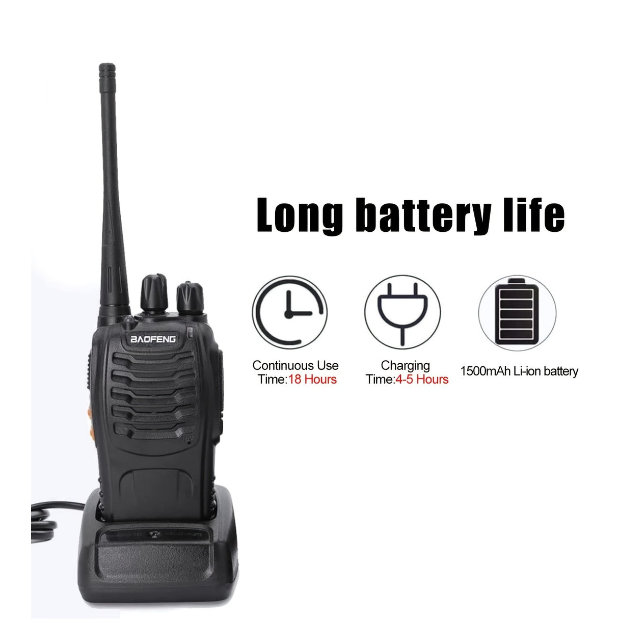 2pcs BAOFENG BF-888S 400-Amateur Radio Walkie Talkies, 2-Way Handheld Two-Way