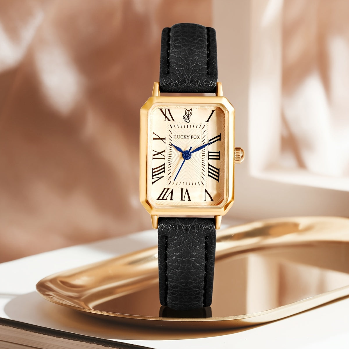 Ladies Square Roman Numeral Luxury Vintage Fashion Quartz Watch