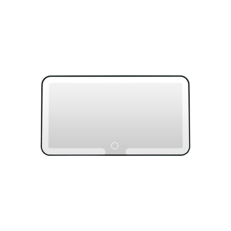 Car mounted makeup mirror, detachable with lights