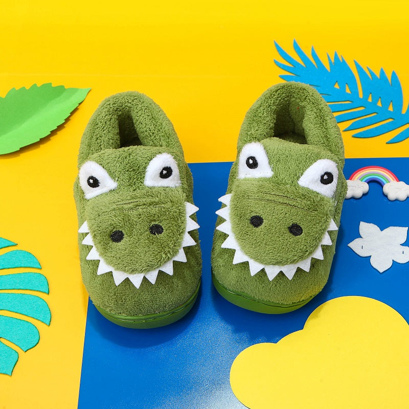 Dinosaur Slippers with Plush TPR Sole