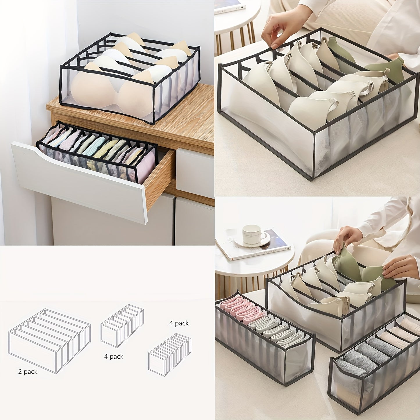 Foldable Nylon Bra Organizer