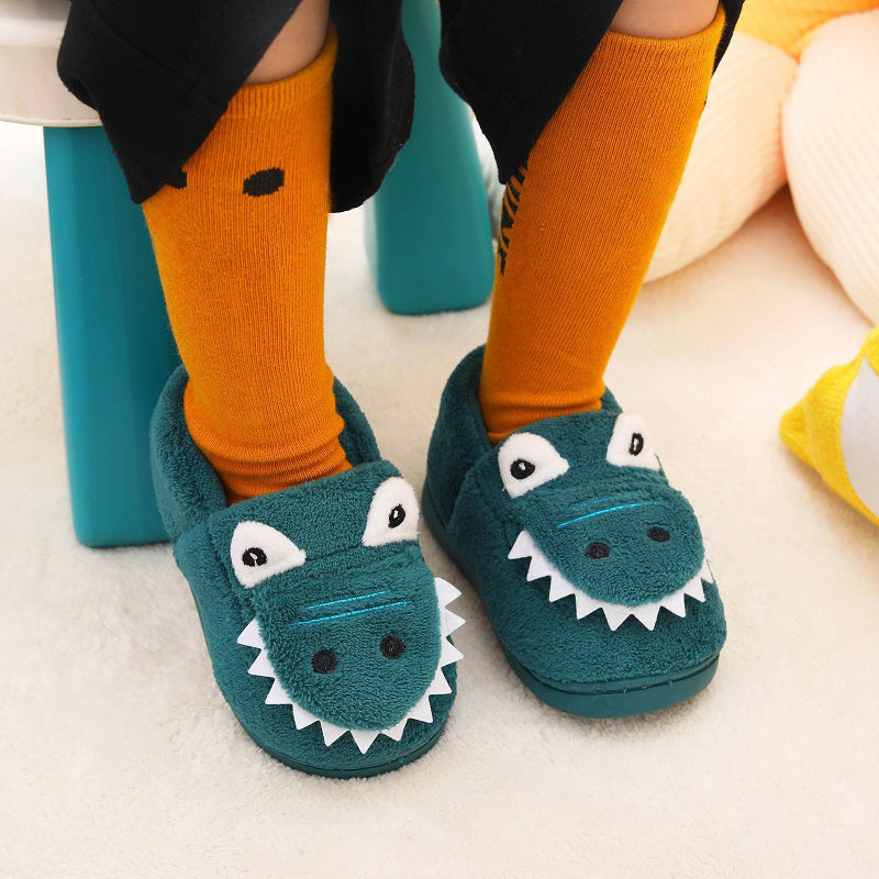 Dinosaur Slippers with Plush TPR Sole