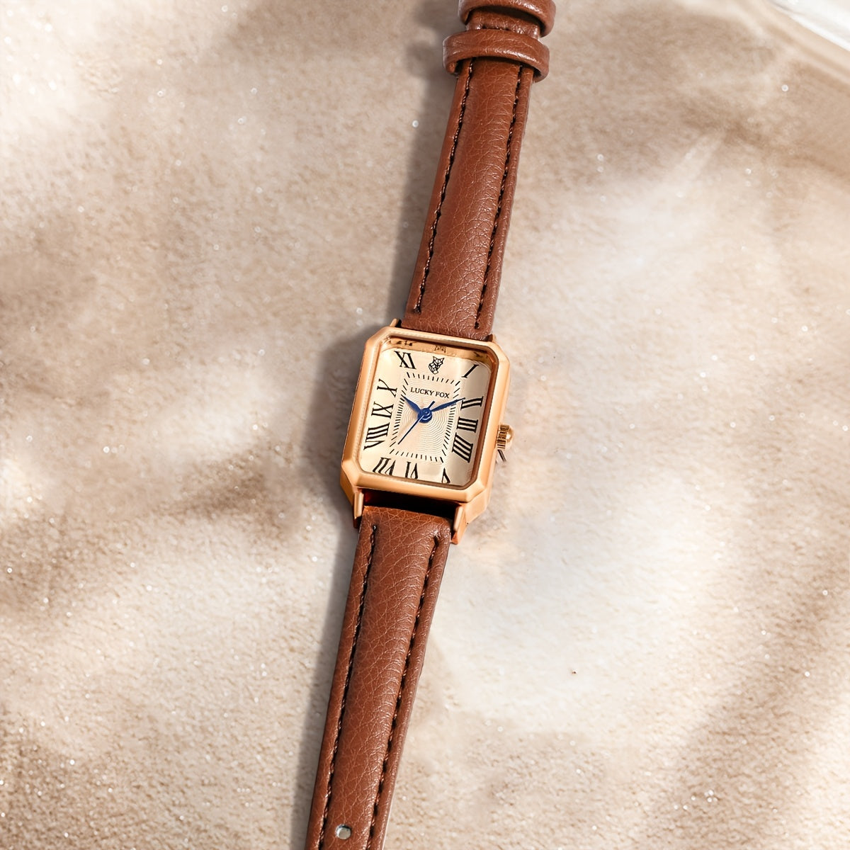 Ladies Square Roman Numeral Luxury Vintage Fashion Quartz Watch