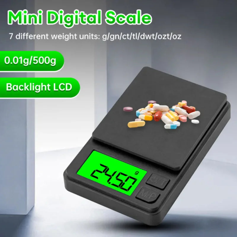 Precision Pocket Scale 1000g /0.1g Mini Scale for Travel