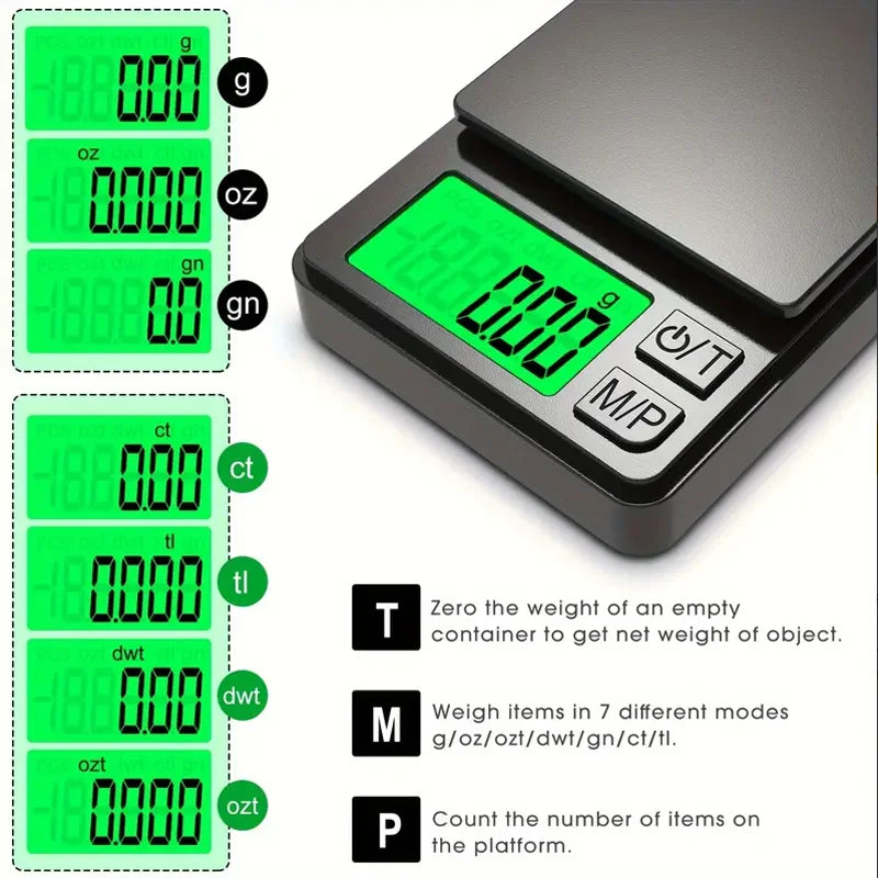 Precision Pocket Scale 1000g /0.1g Mini Scale for Travel