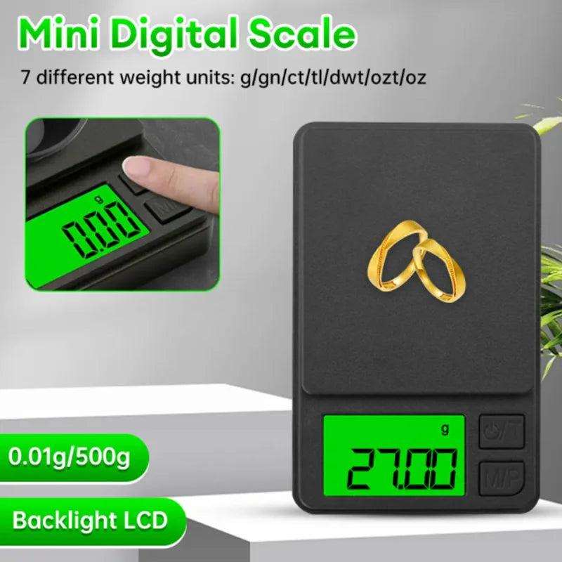 Precision Pocket Scale 1000g /0.1g Mini Scale for Travel