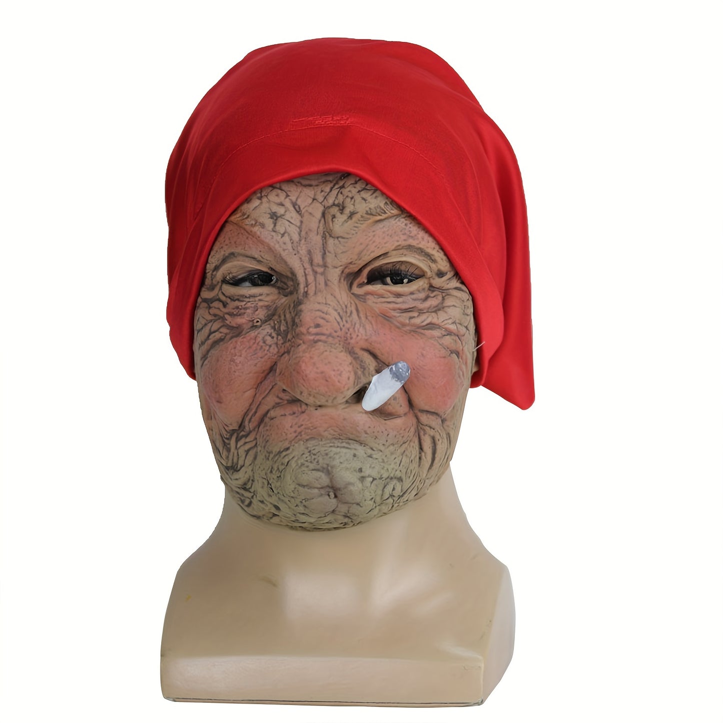 Little Red Hood Smoking Grandma Old Woman Mask