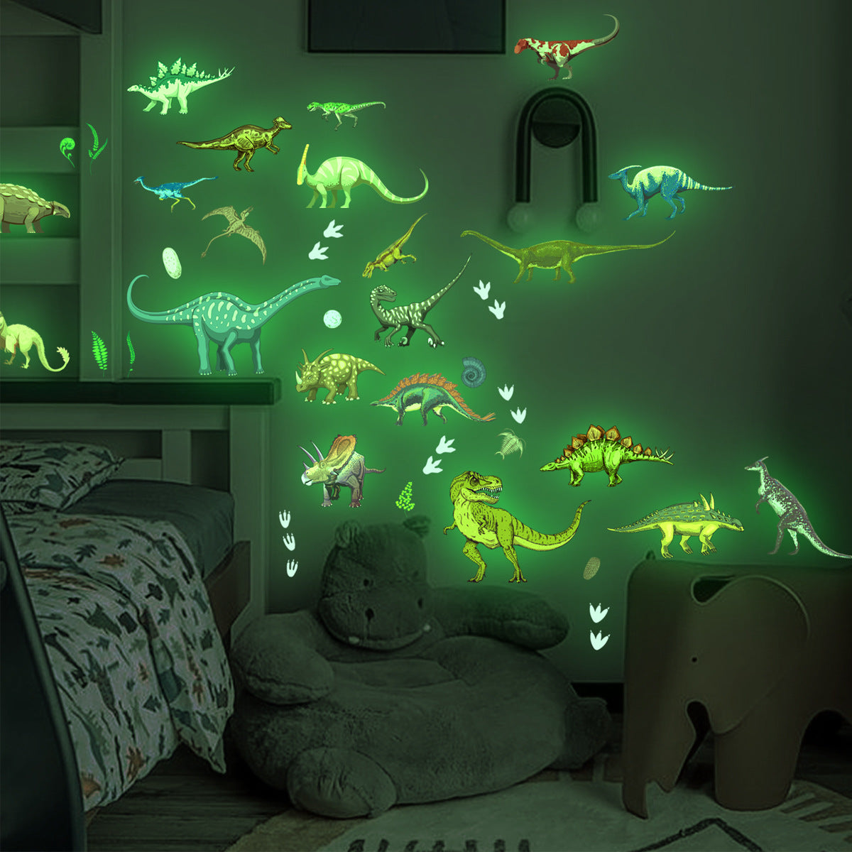 Glow In The Dark, Dinosaur Wall Stickers