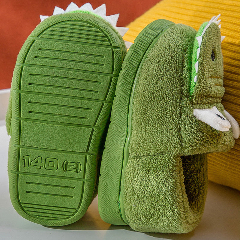 Dinosaur Slippers with Plush TPR Sole