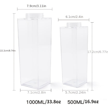Durable, Leak-Proof Square Milk Carton Water Bottle