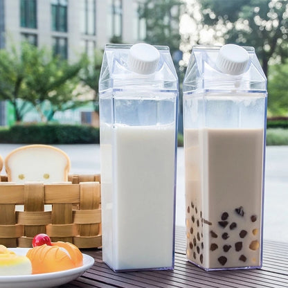 Durable, Leak-Proof Square Milk Carton Water Bottle