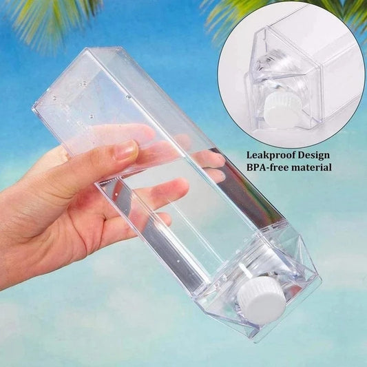 Durable, Leak-Proof Square Milk Carton Water Bottle