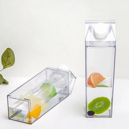 Durable, Leak-Proof Square Milk Carton Water Bottle