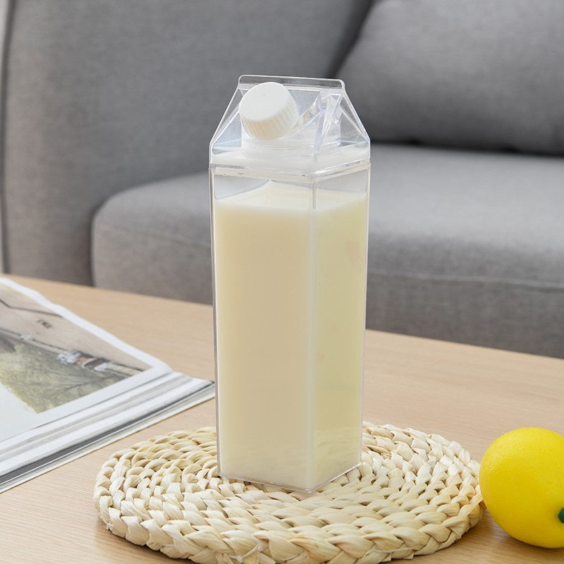 Durable, Leak-Proof Square Milk Carton Water Bottle