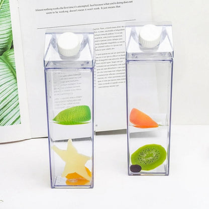 Durable, Leak-Proof Square Milk Carton Water Bottle