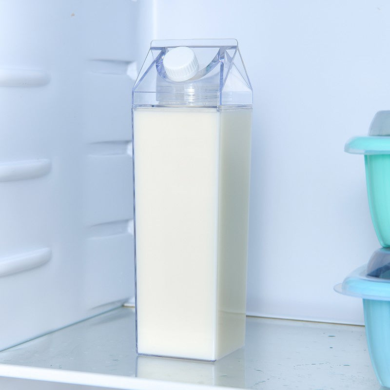 Durable, Leak-Proof Square Milk Carton Water Bottle