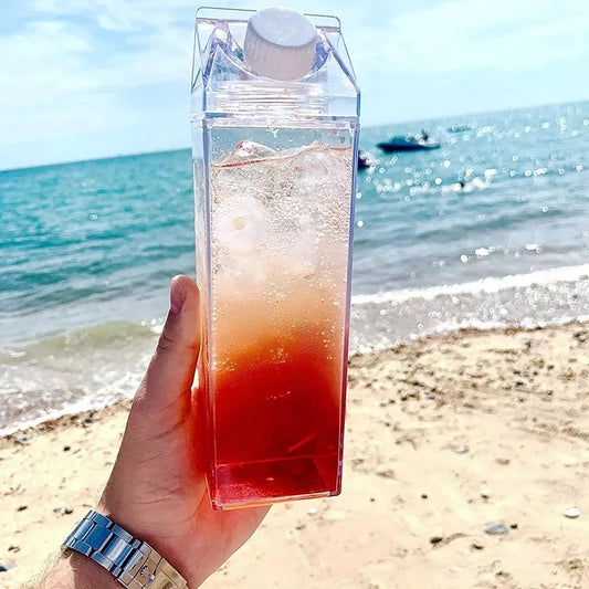 Durable, Leak-Proof Square Milk Carton Water Bottle