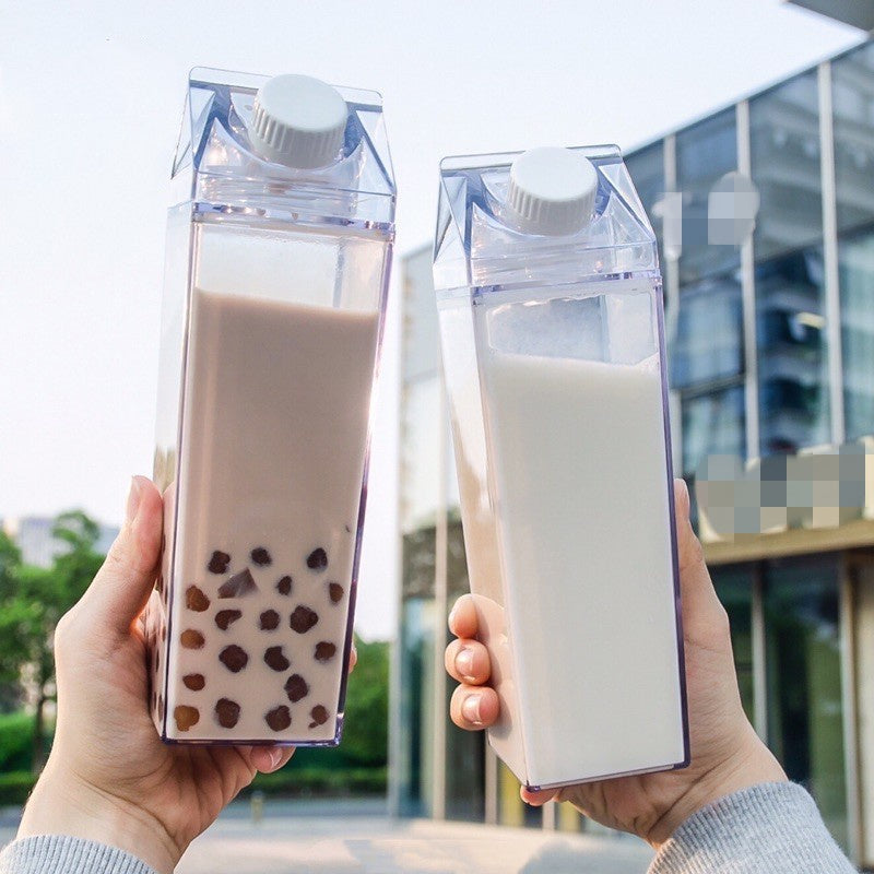 Durable, Leak-Proof Square Milk Carton Water Bottle