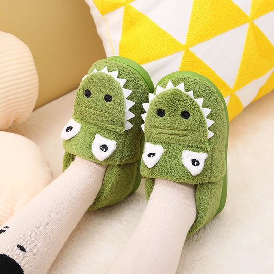 Dinosaur Slippers with Plush TPR Sole