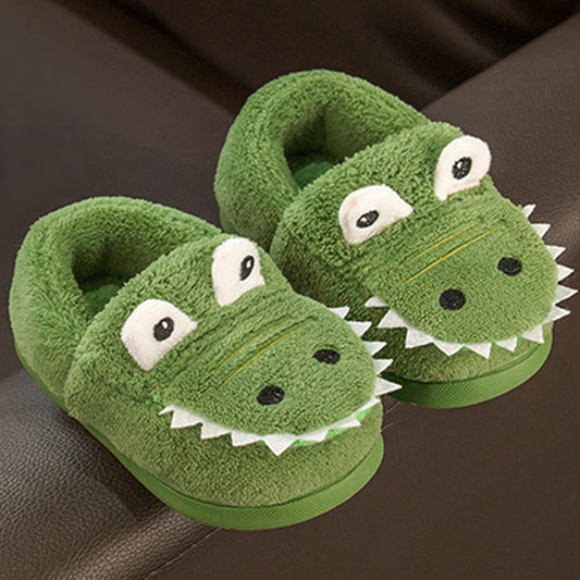Dinosaur Slippers with Plush TPR Sole