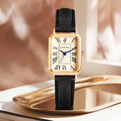 Ladies Square Roman Numeral Luxury Vintage Fashion Quartz Watch