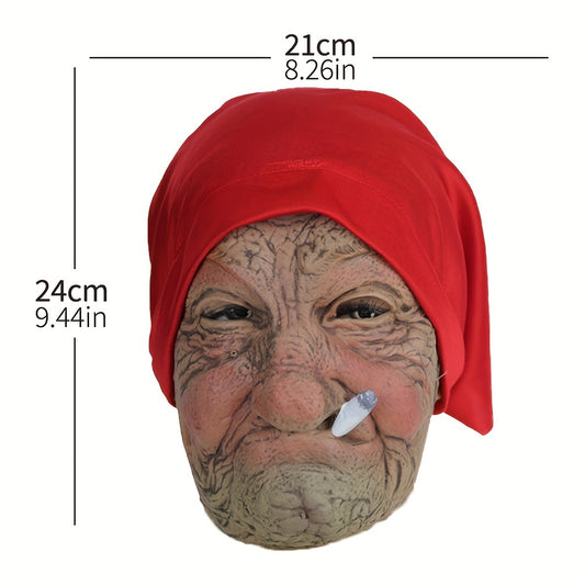 Little Red Hood Smoking Grandma Old Woman Mask