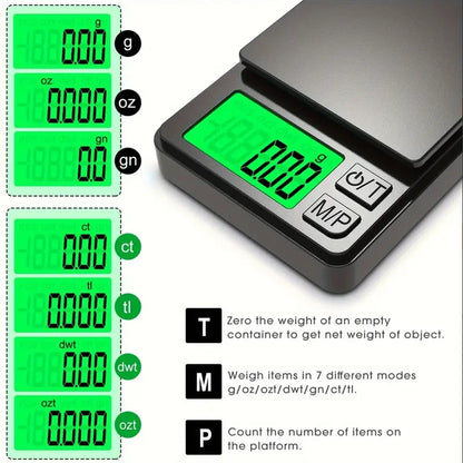 Precision Pocket Scale 1000g /0.1g Mini Scale for Travel