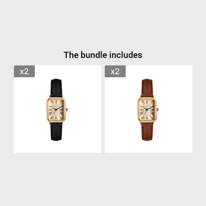 Ladies Square Roman Numeral Luxury Vintage Fashion Quartz Watch