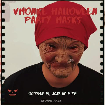 Little Red Hood Smoking Grandma Old Woman Mask